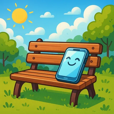 Joyful Setting Showcasing a Smartphone
