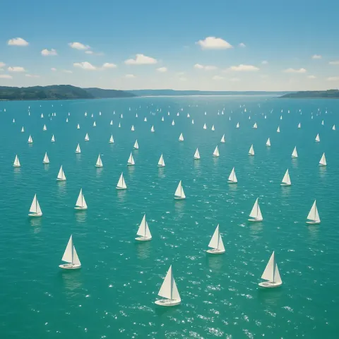 Myriad Tiny Sailboats