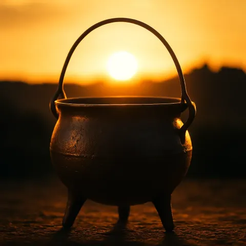 Single Medium Hearth Cooking Cauldron