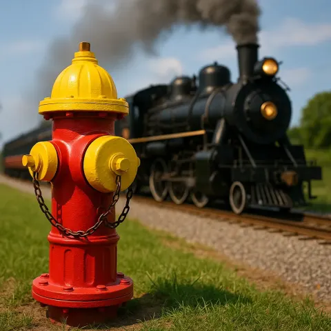 Vividly Painted Fire Hydrant