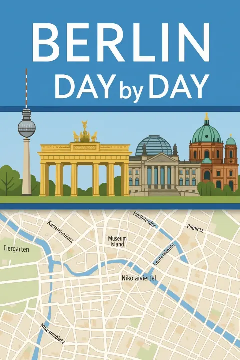 Travel Guide Cover for Berlin Featuring Landmarks