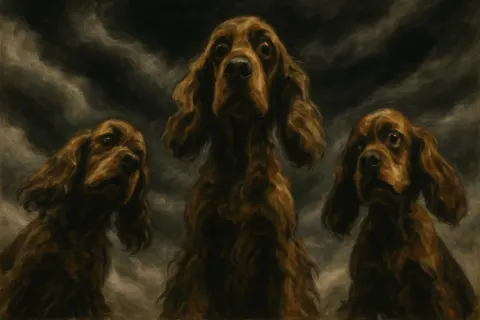 Three Varied Cocker Spaniels