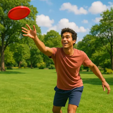 Person Interacting with a Soaring Disc