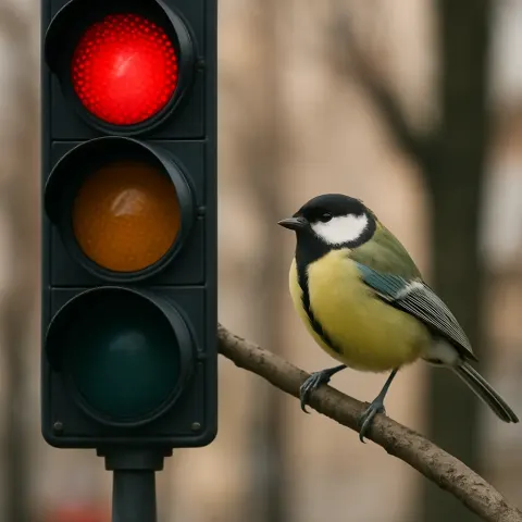 Image Showing a Bird Sitting on a Branch