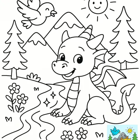 Black and White Line Drawing Illustration Designed for Direct