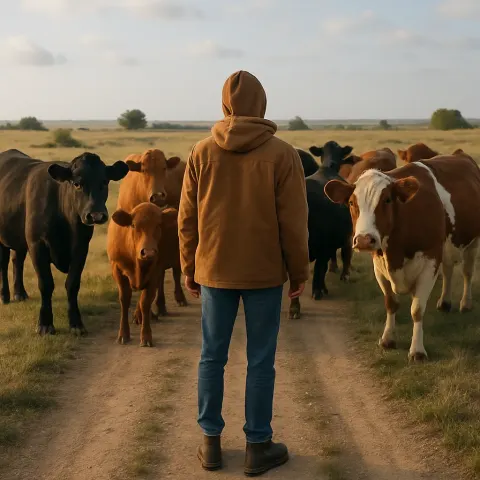 Person Standing on a Dirt Path