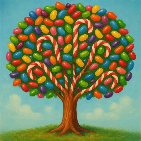 Imagine a Tree Whose Branches Are Formed from Candy Canes