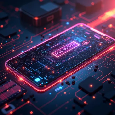 Futuristic Phone Concept With Holographic Accents