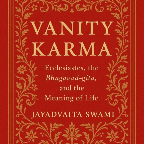 Red Book Cover Titled "Vanity Karma" by Jayadvaita Swami