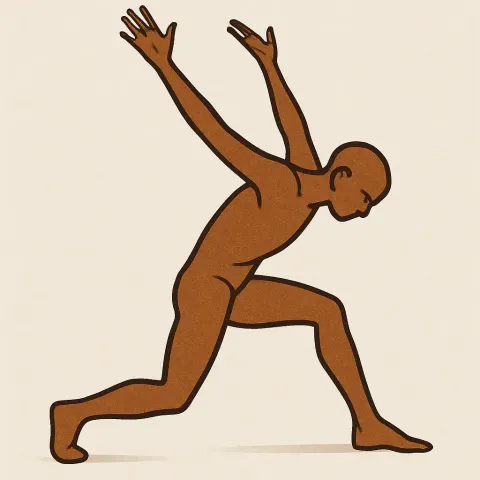 Animated Figure Is Captured Mid-motion