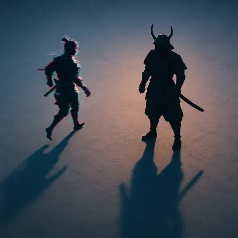 Two Diminutive Figures—one