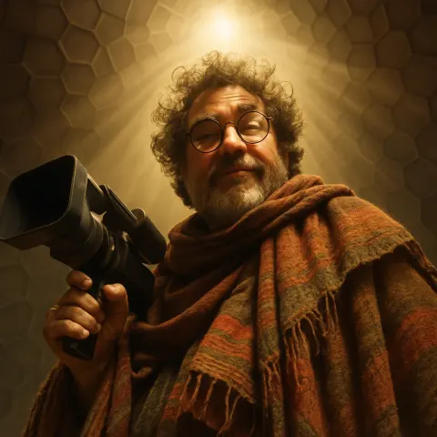 Spontaneous Snapshot Captures a Middle-aged Auteur Director