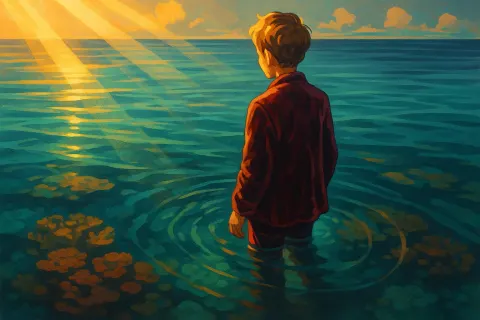 Solitary Figure Exuding an Air of Innocence