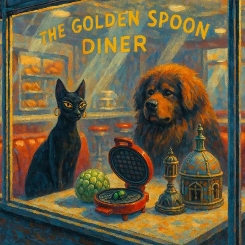 Through the Large Plate Glass Windows of the Golden Spoon