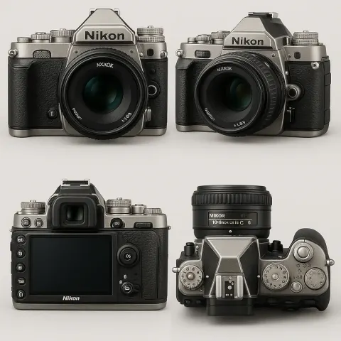 Nikon DSLR Camera Shown from Multiple Angles
