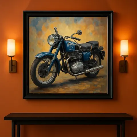 Against a Lively Orange Wall