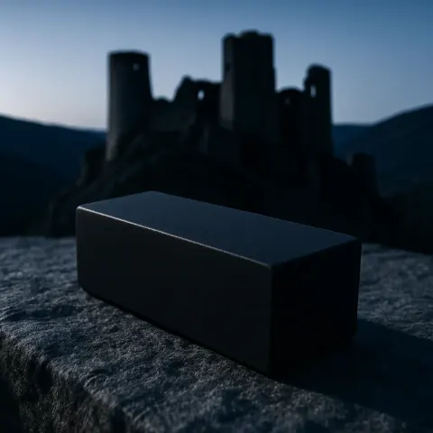 Against the Backdrop of Medieval Castle Ruins on a Hilltop