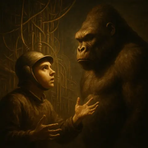 Innocent Character Rendered in a Renaissance Master Painting Style
