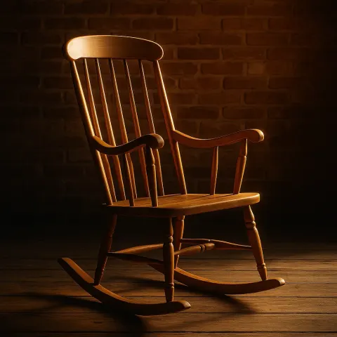 Precisely Outlined Rocking Chair Glows