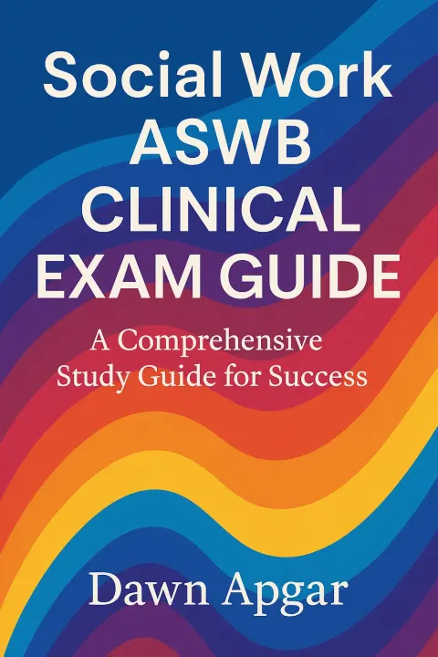 Book Cover Titled "Social Work ASWB Clinical Exam Guide"