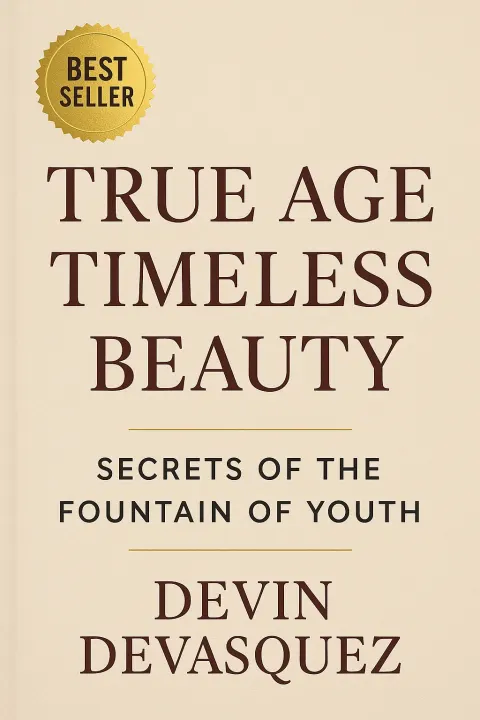 Book Cover Featuring the Title "True Age Timeless Beauty," Subtitle