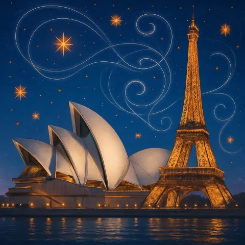 Fantastical Composite Image Where the Iconic Sydney Opera House