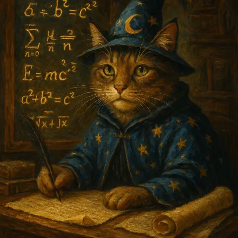 Craft a Meticulously Detailed Oil Painting Featuring an Enigmatic Cat