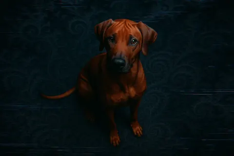 Lone Rhodesian Ridgeback