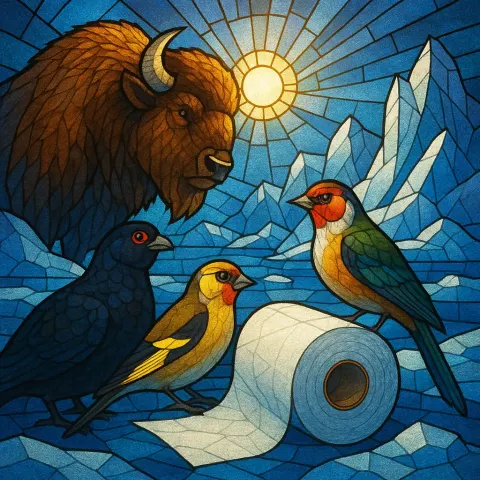 Fragmented Style of Stained Glass Windows