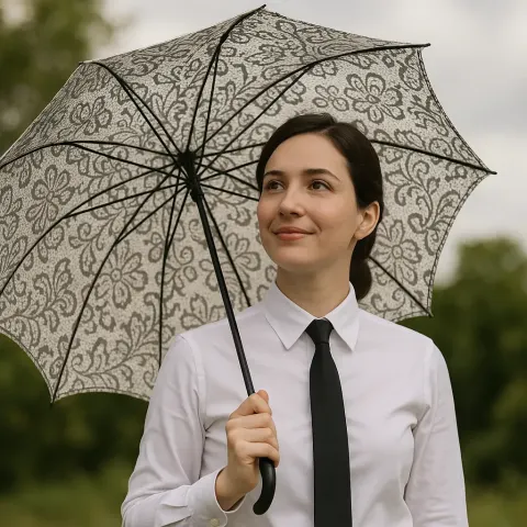 Person Wearing a White Shirt