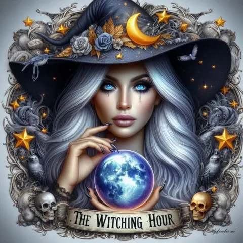 Hyper Realistic Witch with Crystal Ball