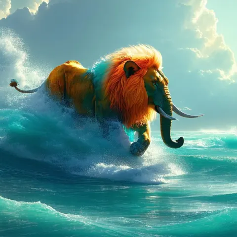 Legendary Island Sized Lion Elephant Hybrid Beast