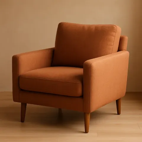 Contemporary Armchair Using Warm and Earthy Color Tones