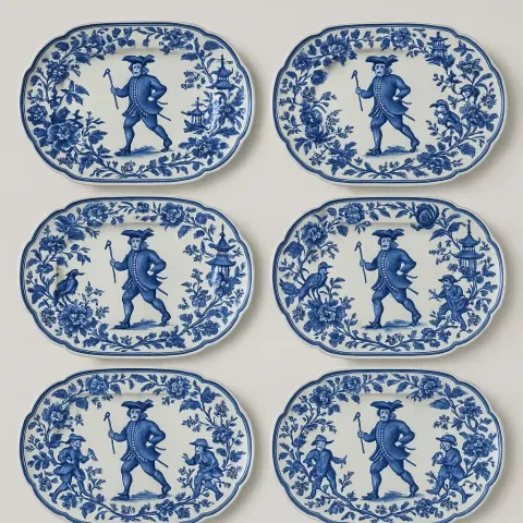 Collection of Six Finely Crafted Ceramic Platters