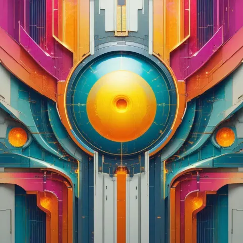 Sleek Symmetrical Sci Fi Texture Concept Art