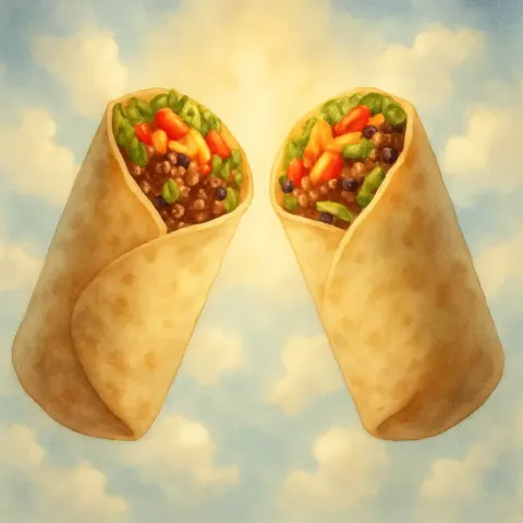 Point-of-view of Two Distinct Burritos