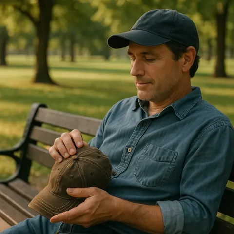 Seated on a Bench in the Park