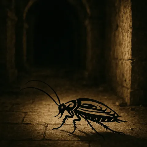 Small Calligraphic Cockroach