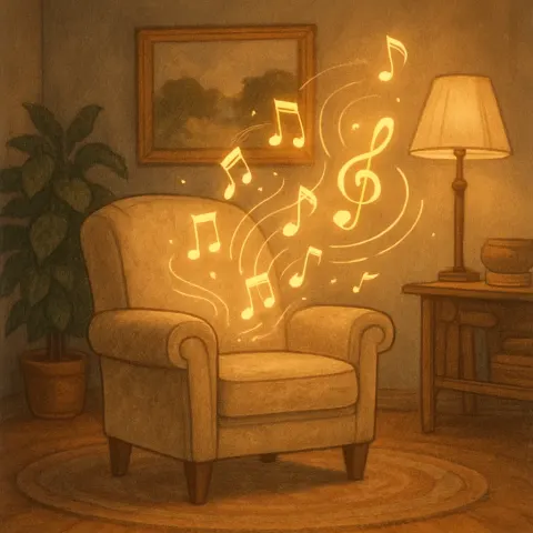 Armchair Emitted Mesmerizing Tunes