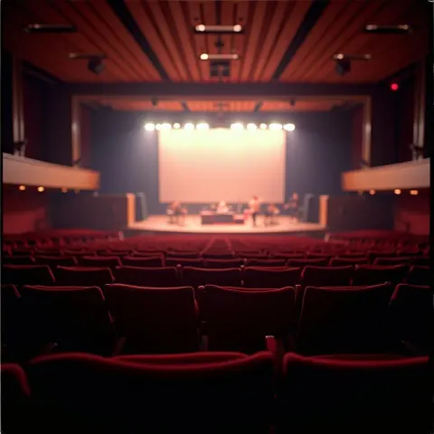 Empty Concert Hall on Vivid Provia Film