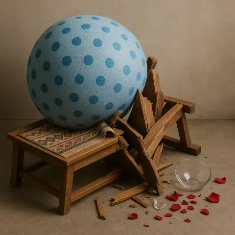 Massive Sphere Made of Lightweight Foam