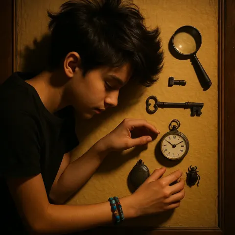 Directly Overhead Lighting Reveals a Teenager