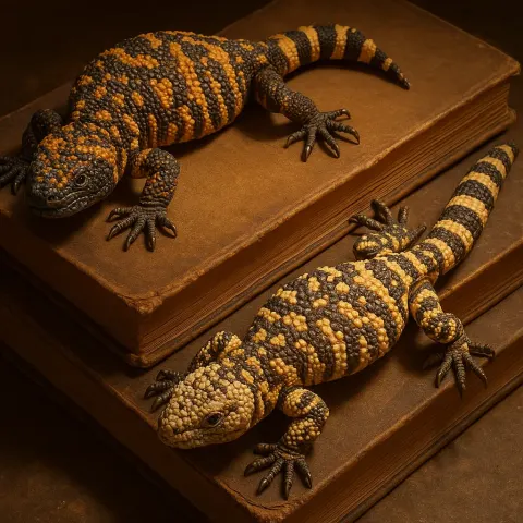 Two Diverse Gila Monsters