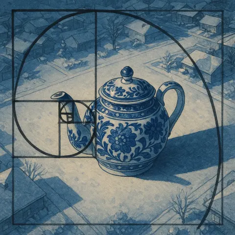Single Globular Round Porcelain Teapot