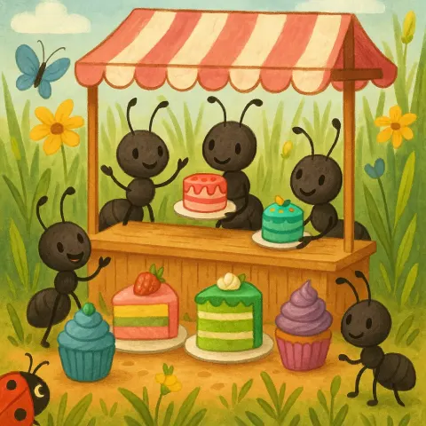 Ants Set Up a Dessert Shop and Created Vibrant Cakes