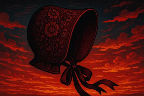 Single Deep Burgundy Red Bonnet