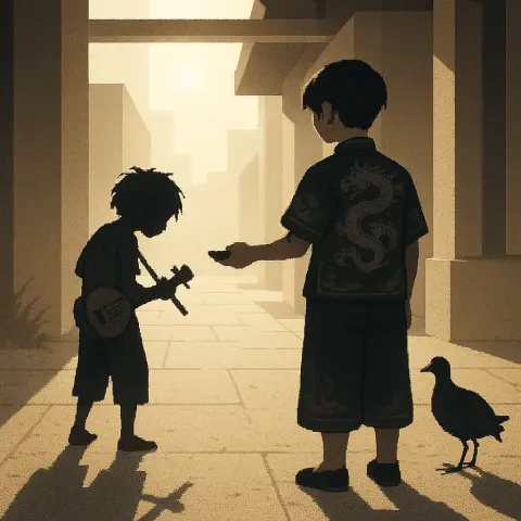 Strong Backlighting Sculpts Sharp Silhouettes Softened by Gentle Fill