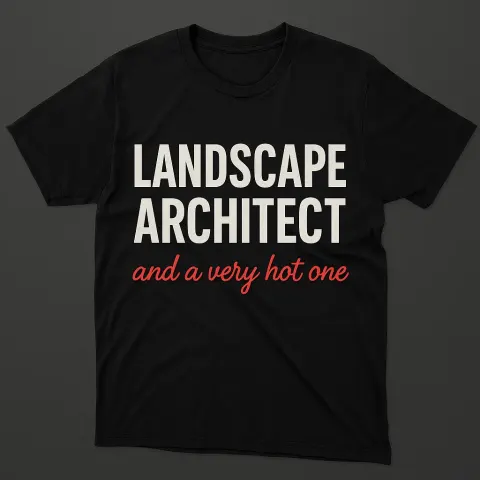 Black T-shirt with the Text "LANDSCAPE ARCHITECT