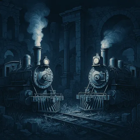 Two Distinct Steam Locomotives