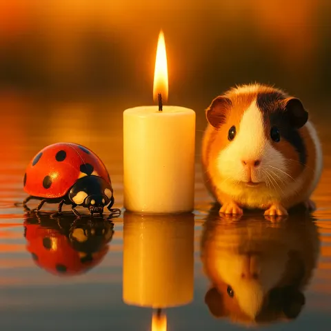 Vivid Colors Reflected on a Calm Water Surface